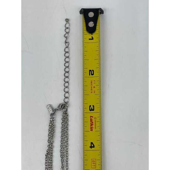 Rhinestone CROSS Pendant Silver-tone layered necklace Phoenix Jewelry - Picture 7 of 7